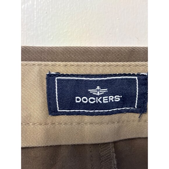 Dockers Mens Khaki Flat-Front Dress Pants Size 38W X 30L Cotton Blend - Picture 7 of 10